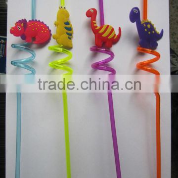 crazy drinking straw with animals