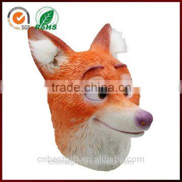 Halloween Masquerade Masks Latex Animal Fox Head Mask photo-4