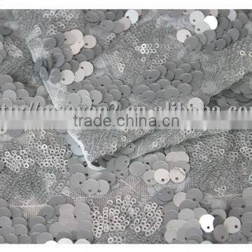 Latest Wholesale Gray Sequin Fabric India/100 Polyester Glitter Sequin Fabric photo-6