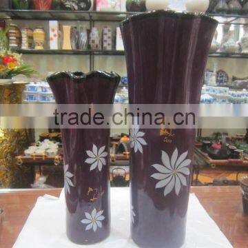 Dark brown decoration vase