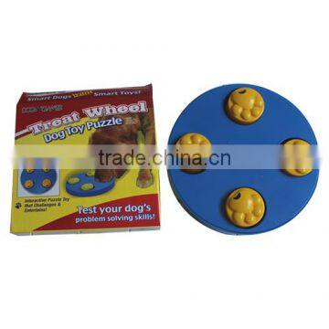 Wholesale Sales Treat Wheel Mini Treat Toy Dog Toys Scent Puzzle Training Toy, Small, Blue,Red Colors