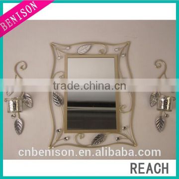 square metal mirror frame for home decoration