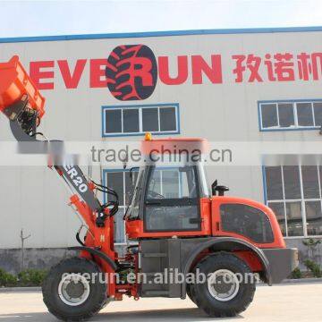 Everun Er20 Articulated Small Wheel Loader with Snow Blade