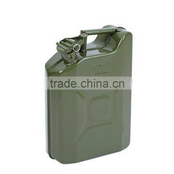 High Quality JJERRY CAN METAL CARRIER CONTAINER FOR FUEL PETROL DIESEL OIL 10 LITRE GREEN