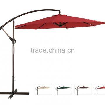 offset 10' cantilever hanging outdoor garden patio market umbrella parasol