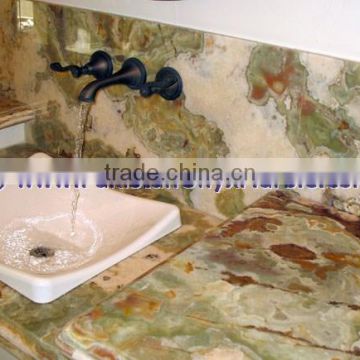 NATURAL COLOR DECORATIVE ONYX BATHROOM COUNTERTOPS