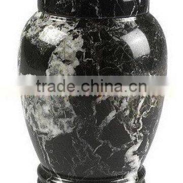 NATURAL STONE BLACK ZEBRA MARBLE URNS photo-5