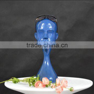 Fashion Blue /Golden Long Neck Female Mannequin Display for Wig/ Hat photo-6