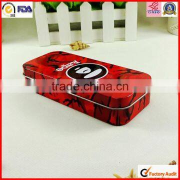 high quality hinged pen packing tin box