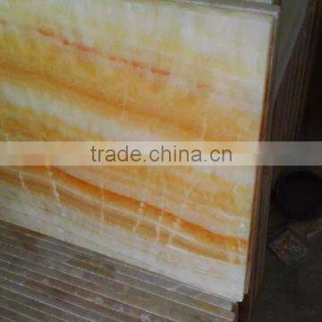Light Yellow Onyx Tiles Orange Onyx Marble Tile for Walls photo-3