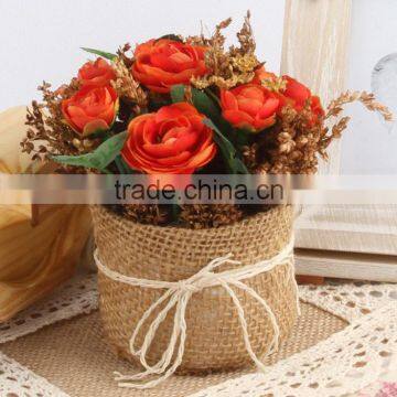 European style silk flowers artificial roses for wedding decor