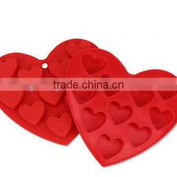10-Capacity Heart Shape Silicone Cake Mold,Soap Cookie Chocolate Candy Cake Pan photo-4