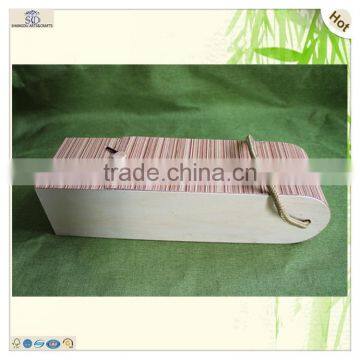 Eco-friendly Handling Wine Packaging Colorful Veneer Wooden Box