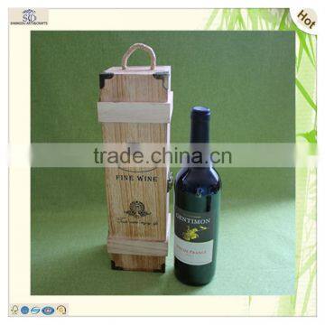 Customized Paulownia Wooden Display Single Bottle Wine Box photo-4