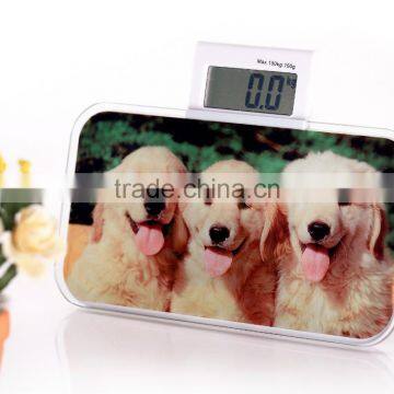 Hot selling new design sublimation glass photo frame with electronic scales