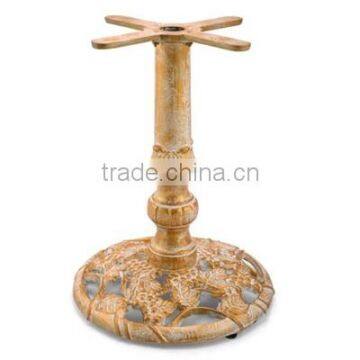 Golden hollow cast iron bar table base grape circular chassis platform support LQ-G908