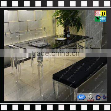 Hot sell clear acrylic lucite stool PMMA plastic lucite bench from china manufacturer