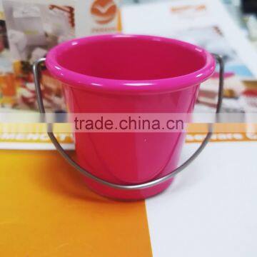 Pastel Colored Set of 4 Eggs Cups Small Mini Bucket Metal Tin Egg Holder photo-2