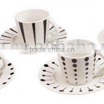 8pcs porcelain cup & saucer set