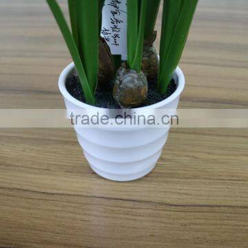 Potted Artificial White Flowers Bonsai photo-3