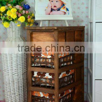Delicate Newly Designed Willow Drawer Cheap Wooden Storage Cabinet photo-3
