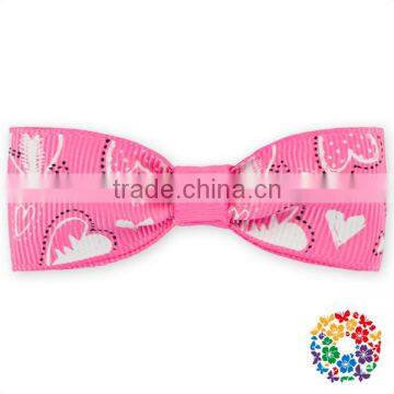 100% Polyester Green White Little Girl Hair Bow Clip One Size Fit Most photo-3