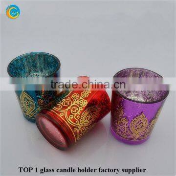 Colored Mercury Tea Light Candle Jar / Candlesticks photo-2