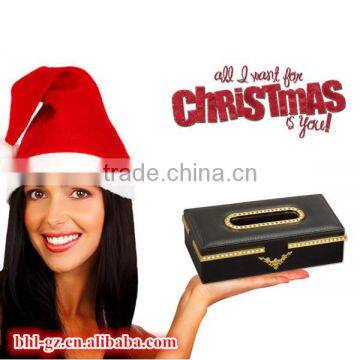 Ancient Western style christmas gift set -PU leather rectangular tissue box M-2A-2(PW-56),