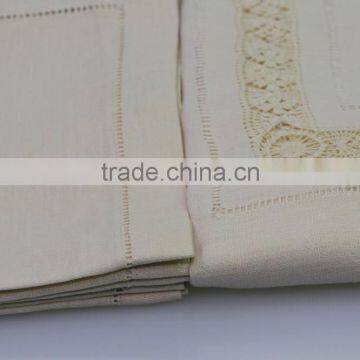 100% Cotton Plain Hemstitched Table Napkins, Set of 6 photo-4