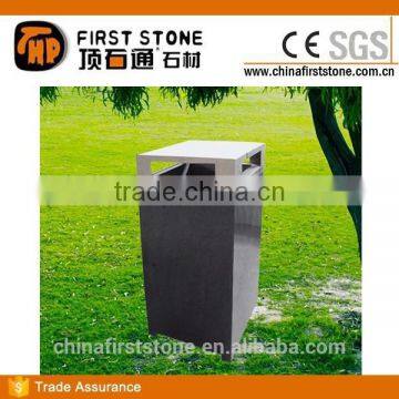 GTB009 Black Outdoor Granite Stone Dustbin Cover