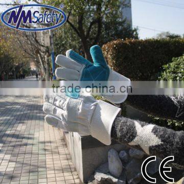 NMSAFETY long cuff leather work glove welding gloves