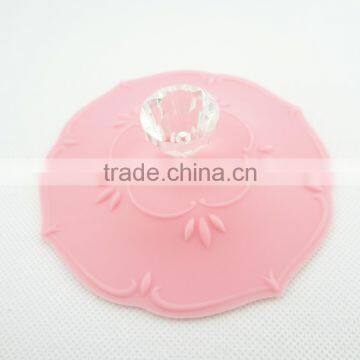 Silicone Cup Lids - Diamond Mug Cover - Silicone Glass Cover Suction Lids for Coffee and Tea Cup