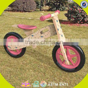 2017 Wholesale Lovely Wooden Balance Bikes for Kids Cartoon Wooden Bicycles for Kids W16C177 photo-6