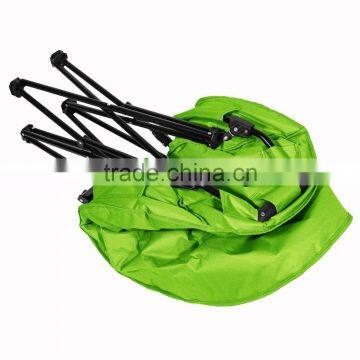 Folding Steel Frame Quailted Fabric Coloful Camping Moon Chair photo-4