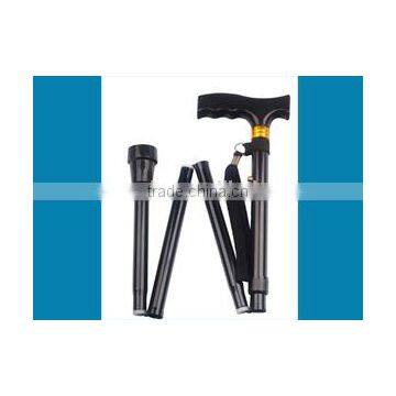 Adjustable Fold Folding Walking Stick Hiking Trekking Trail Aluminium Cane Pole