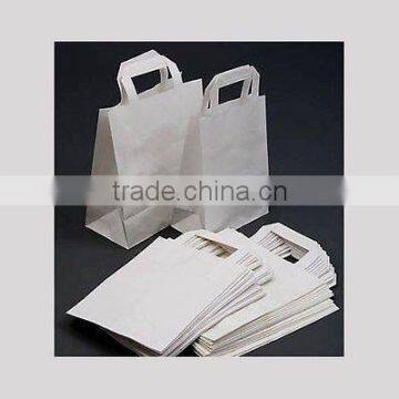 white Kraft SOS Paper Carrier Takeaway Bags Small