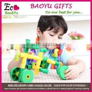 Intubate colorful building blocks bottled plastic pipe type blocks educational toys