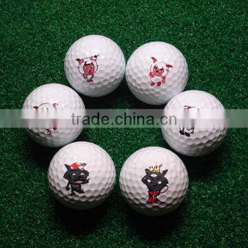 Wholesale Golf Ball Rubber Surlyn Printed Logo Golf Gift Ball photo-3