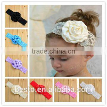 2016 New fashion factory wholesale silk flower headband with different colors