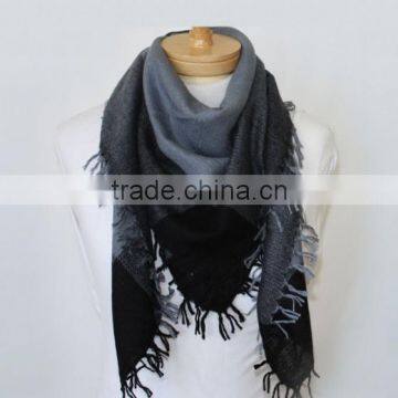 Best Selling Black Grey Luxury Pashmina Scarf