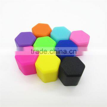 2016new blue/red/green silicone/ chrome wheel nut covers