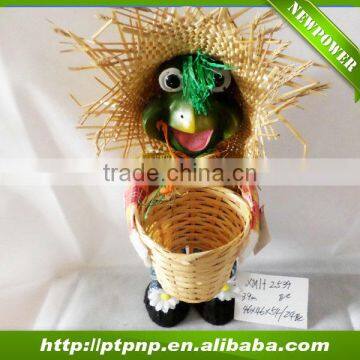 Halloween fabric scarecrow decoration with bamboo pot