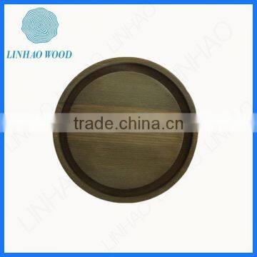 Customized Antique Round Wooden Bottom Base