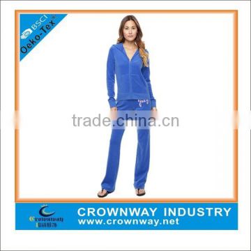 Women's Velvet Suit/Home Wear Suit with Paillette