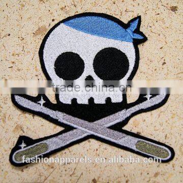 Custom High Quality Embroidered Creative Skulls Patch for Clothes Embroidery Patch Made in China Choose Size/color photo-2