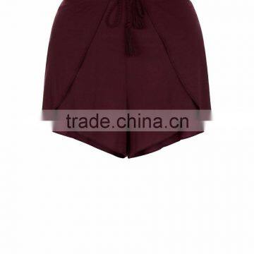 Hot Sale Summer Bra Pajamas Set Tassel Tie Shorts Layer With Bikini Draped Design Casual Fit Pants Sexy Nightwear photo-4