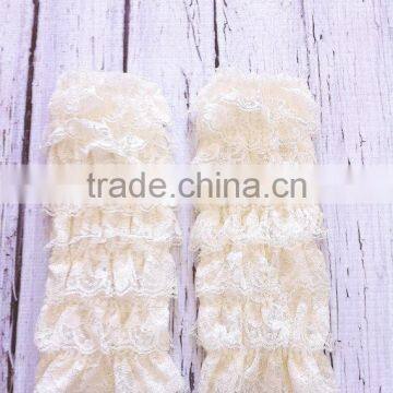 Cute Baby Girls Pink Leg Warmers Ruffle Tulle Baby Girls Lace Legging Warmers photo-3