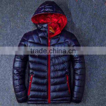 Custom 2017 handsome men winter goose down jacket