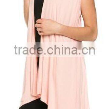 Cheap China Wholesale Clothing Women's Draped Open Front Jersey Knit Vest photo-2