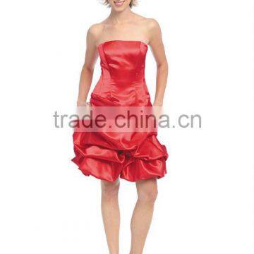Sexy Taffeta Strapless Short Prom Dress photo-5